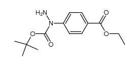 1-tert-butoxycarbonyl-1-(4-ethoxycarbonylphenyl)hydrazine结构式