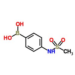 4-N-(甲基磺酰胺)苯硼酸结构式