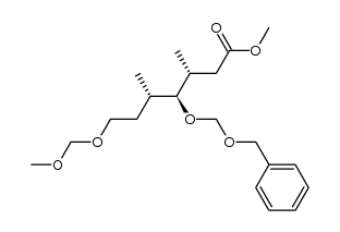 (3R,4S,5S)-4-benzyloxymethoxy-7-methoxymethoxy-3,5-dimethylheptanoic acid methyl ester结构式