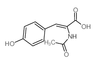 2-Propenoic acid, 2-(acetylamino)-3-(4-hydroxyphenyl)- (en)结构式