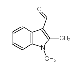 1,2-二甲基-1H-吲哚-3-甲醛结构式