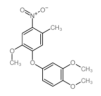 1-(3,4-dimethoxyphenoxy)-2-methoxy-5-methyl-4-nitro-benzene结构式