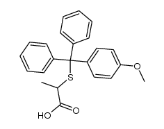2-(((4-methoxyphenyl)diphenylmethyl)thio)propanoic acid结构式