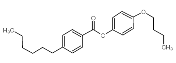 4-正丁氧苯基 4-正苯甲酸己酯结构式