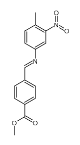 methyl 4-{[(4-methyl-3-nitrophenyl)imino]methyl}benzoate结构式