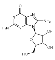 8-氨基鸟嘌呤核苷结构式