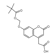 7-[(pivalyloxymethyl)oxy]-4-(carboxymethyl)-2H-benzopyran-2-one结构式