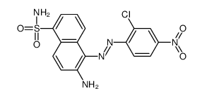 6-amino-5-[(2-chloro-4-nitrophenyl)diazenyl]naphthalene-1-sulfonamide结构式