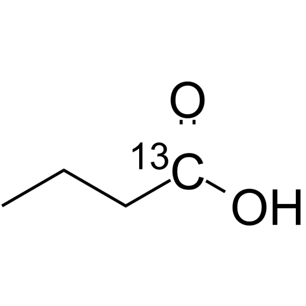 丁酸-1-13C结构式