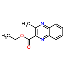 2-Methyl-3-ethoxycarbonylquinoxaline结构式