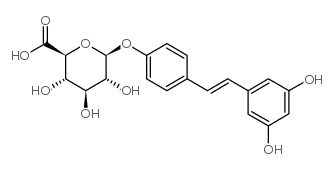 白藜芦醇-4'-O-葡萄糖苷结构式
