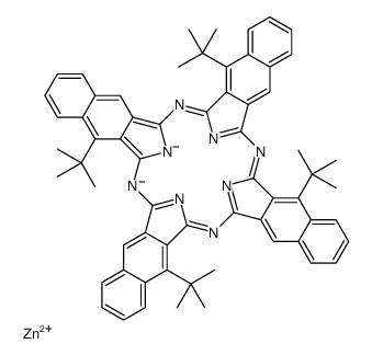 zinc 2,11,20,29-tetra-tert-butyl-2,3-naphthalocyanine结构式