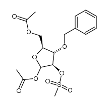 1,5-di-O-acetyl-3-O-benzyl-2-O-methanesulfonyl-L-arabinofuranose结构式