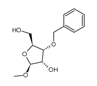 methyl 3-O-benzyl-β-L-ribofuranoside结构式