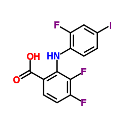 2-(2-氟-4-碘苯胺)-3,4-二氟苯甲酸结构式