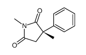 (3S)-1,3-dimethyl-3-phenylpyrrolidine-2,5-dione结构式