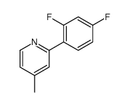 2-(2,4-difluorophenyl)-4-methylpyridine结构式