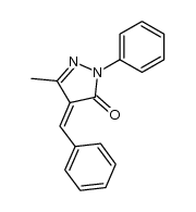 (Z)-4-benzylidene-3-methyl-1-phenyl-1H-pyrazolidinyl-5(4H)-ketone结构式