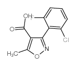 3-(2-氯-6-氟苯基)-5-甲基异恶唑-4-羧酸结构式