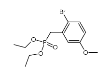 diethyl 2-bromo-5-methoxylbenzylphosphonate结构式