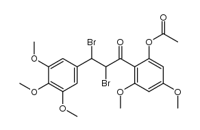 2-(2,3-dibromo-3-(3,4,5-trimethoxyphenyl)propanoyl)-3,5-dimethoxyphenyl acetate结构式