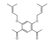 5-acetyl-2,4-bis(3-methylbut-2-enyloxy)acetophenone结构式