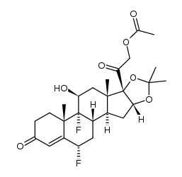 21-O-acetyl 1,2-dihydrofluocinolone acetonide结构式