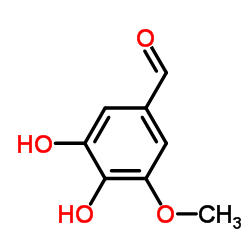 3,4-二羟基-5-甲氧基苯甲醛结构式