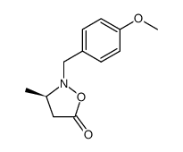 N-p-methoxybenzyl-3-methylisoxazolidin-5-one结构式