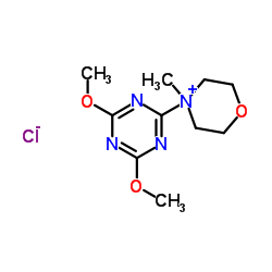氯化4-(4,6-二甲氧基-1,3,5-三嗪-2-基)-4-甲基吗啉结构式