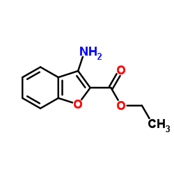 3-氨基苯并呋喃-2-甲酸乙酯结构式