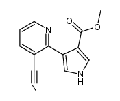 4-cyano-pyridin-2-yl-1H-pyrrole-3-carboxylic acid methyl ester结构式
