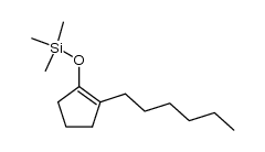 1-Trimethylsiloxy-2-n-hexylcyclopenten结构式