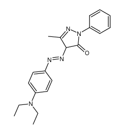 4-((4-(diethylamino)phenyl)diazenyl)-3-methyl-1-phenyl-1H-pyrazol-5(4H)-one结构式