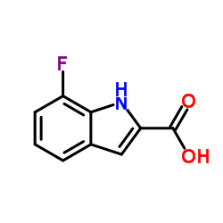 7-氟吲哚-2-羧酸结构式