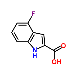 4-氟吲哚-2-甲酸结构式