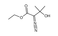 ethyl 2-diazo-3-hydroxy-3-methylbutanoate结构式