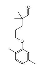 5-(2,5-dimethylphenoxy)-2,2-dimethylpentanal结构式