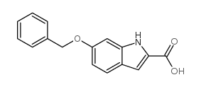 6-(苄氧基)-1H-吲哚-2-羧酸结构式