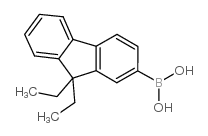 9,9-二乙基芴-2-硼酸结构式