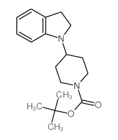 4-吲哚啉-1-哌啶-1-羧酸叔丁酯结构式
