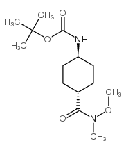 tert-butyl N-[4-[methoxy(methyl)carbamoyl]cyclohexyl]carbamate结构式