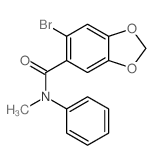 6-bromo-N-methyl-N-phenyl-benzo[1,3]dioxole-5-carboxamide结构式