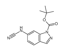 6-氰基氨基-吲唑-1-羧酸叔丁酯结构式