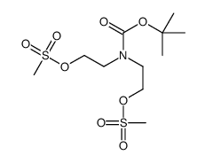 N-Boc-N,N-双{2-[(甲烷磺酰基)氧基]乙基}胺结构式