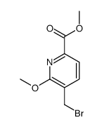 Methyl 5-(bromomethyl)-6-methoxy-2-pyridinecarboxylate结构式
