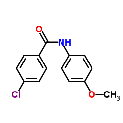 N-(p-氯苯甲酰基)-p-氨基苯甲醚结构式