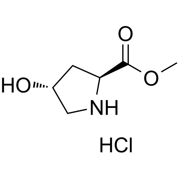 反式-4-羟基-L-脯氨酸甲酯盐酸盐结构式
