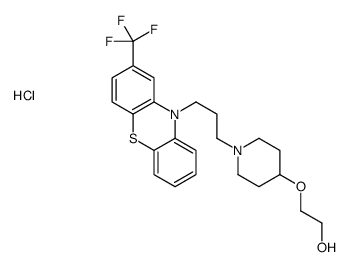 2-[1-[3-[2-(trifluoromethyl)phenothiazin-10-yl]propyl]piperidin-4-yl]oxyethanol,hydrochloride结构式