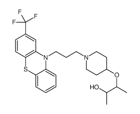 3-[1-[3-[2-(trifluoromethyl)phenothiazin-10-yl]propyl]piperidin-4-yl]oxybutan-2-ol结构式